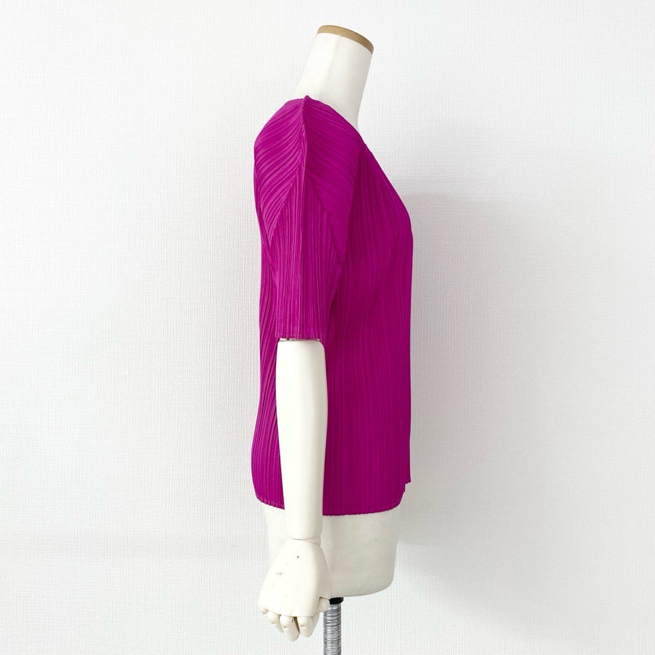 ISSEY MIYAKE イッセイミヤケ プリーツショートカットソー パープル