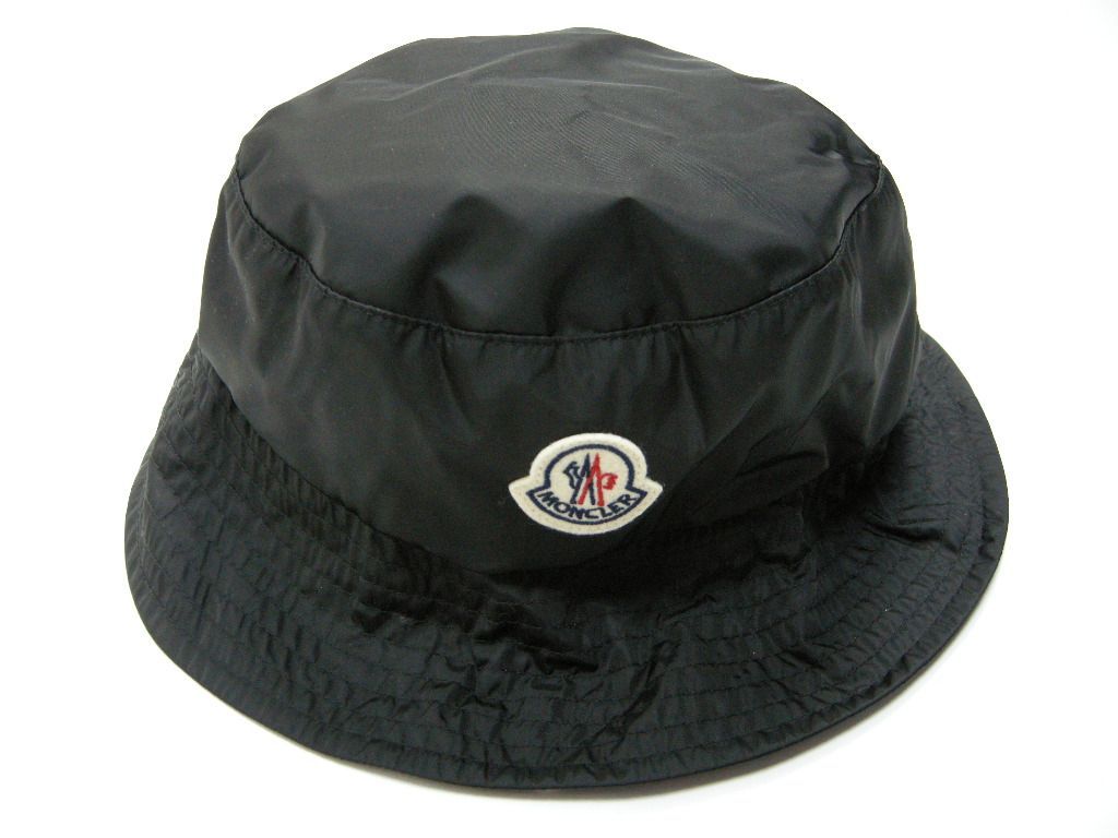 サイズL□新品 本物□モンクレール HAT バケットハット 帽子 黒