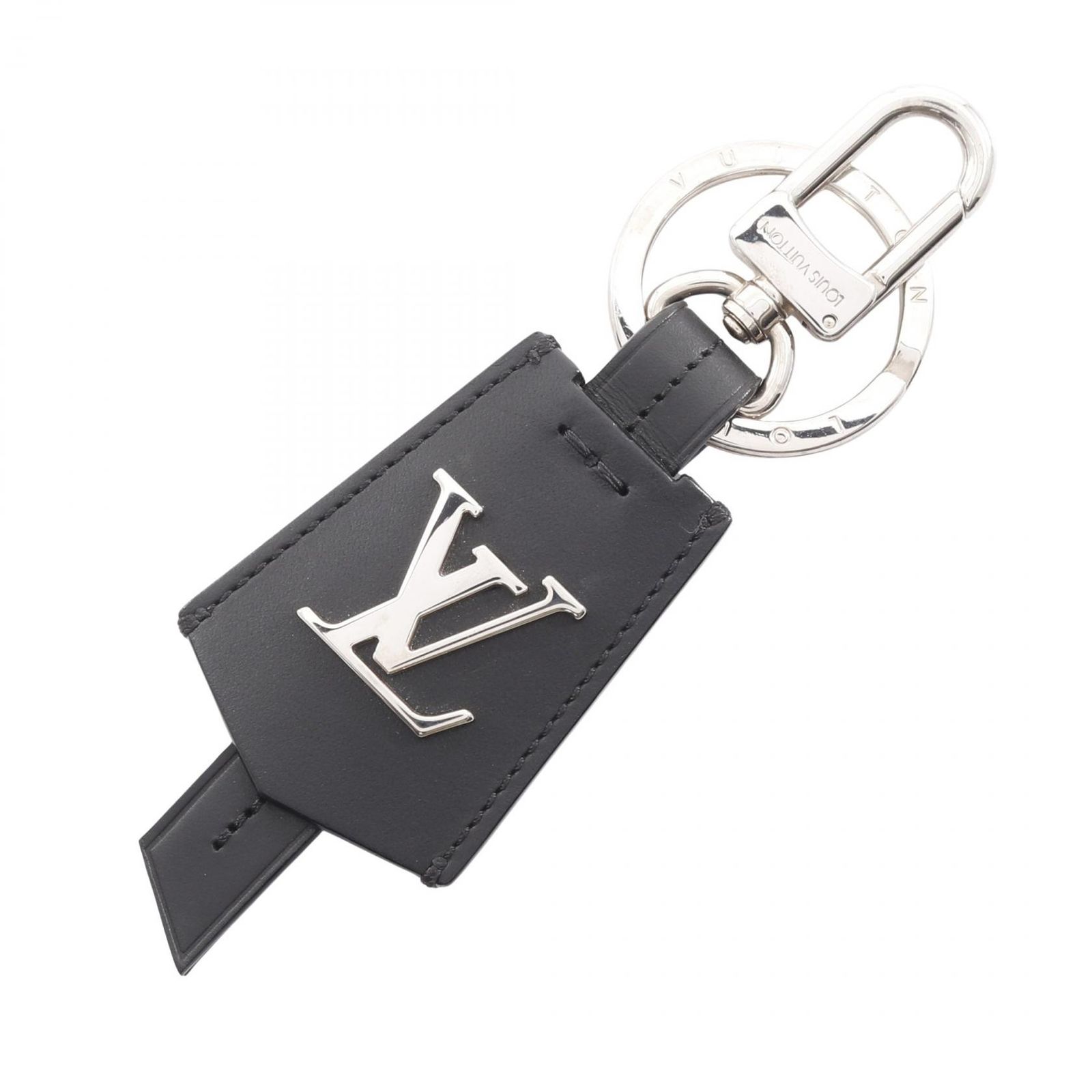 ルイ ヴィトン LOUIS VUITTON キーホルダー LV クロッシュ クレ M68020 ノワール レザー LV クロッシュ クレ メンズ Used A