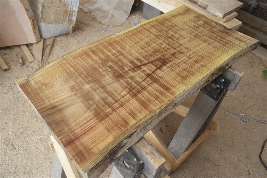 キハダ　一枚板 アウトレット キハダ(黄蘖)の一枚板 長さ約90cm 幅約42～44cm 厚さ約