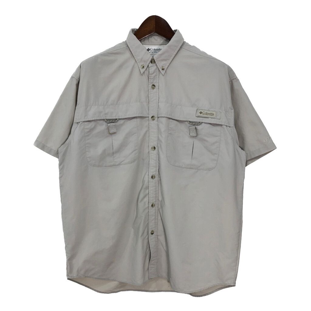 メンズ 古着 00年代コロンビア PFG 長袖 フィッシングシャツ ベージュXL 古着00年代コロンビアPFG長袖フィッシングシャツ ベージュ