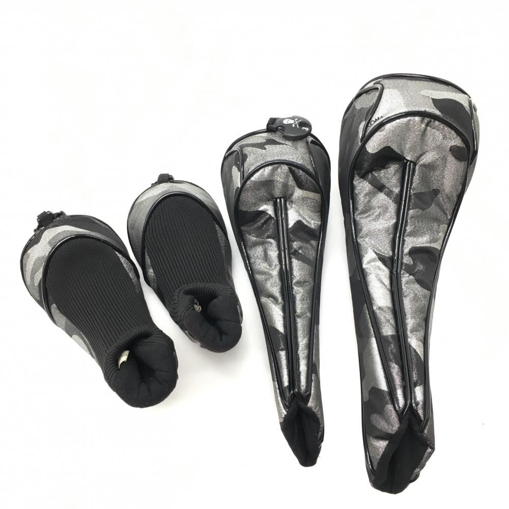 美品】マークアンドロナ ヘッドカバー4点セット(DR FW UT×2) シルバー 