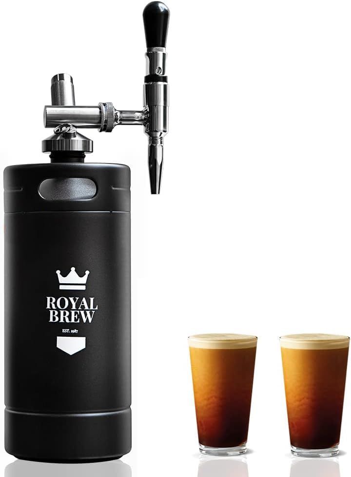 Royal Brew Nitro コールドブリューコーヒーメーカー ホームケグキットシステム Matte Black 3800mlml 日本正規代理店品