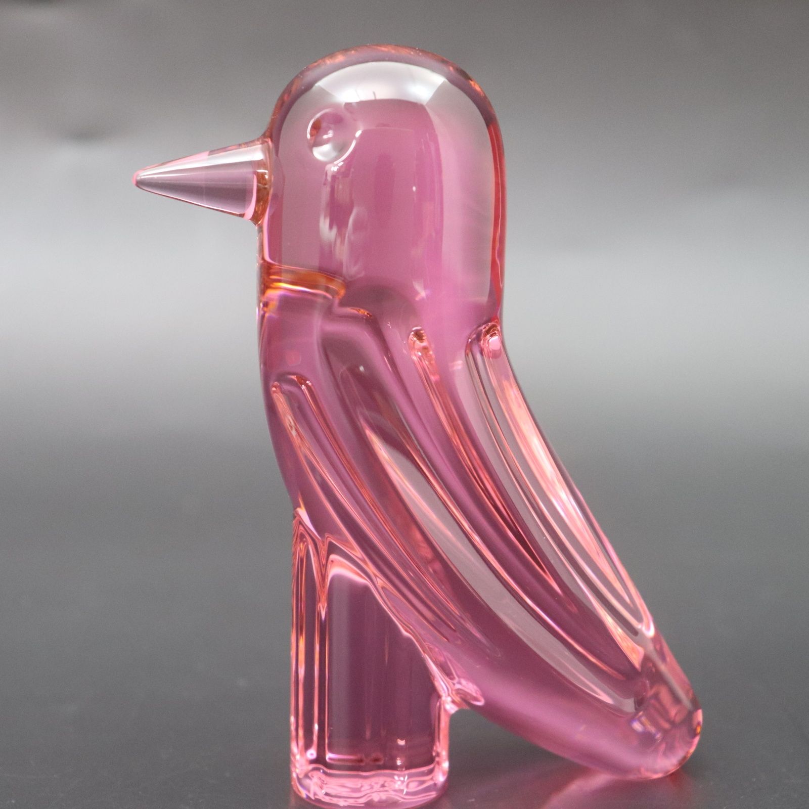 Baccarat バカラ ファウナクリストポリス フィギュリン トリ ピンク バカラ（Baccarat）ファウナクリストポリス 2-815-007 鳥／トリ