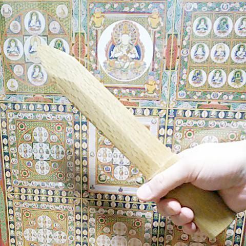 短剣型　木剣　宝剣　白樫製　高級品　トレーニングナイフ　密教法具　瞑想のお供に 短剣型 木剣 宝剣 白樫製 高級品 トレーニングナイフ 密教法具
