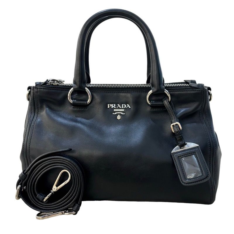 プラダ PRADA 2WAYハンドバッグ BN2866 ブラック シルバー金具 ソフト ...