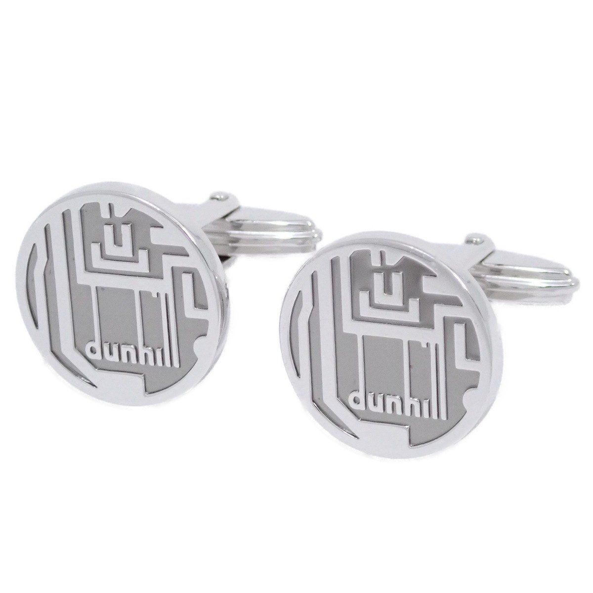 dunhill ダンヒル ラウンド ロゴ カフス カフリンクス シルバー925 いおき質店