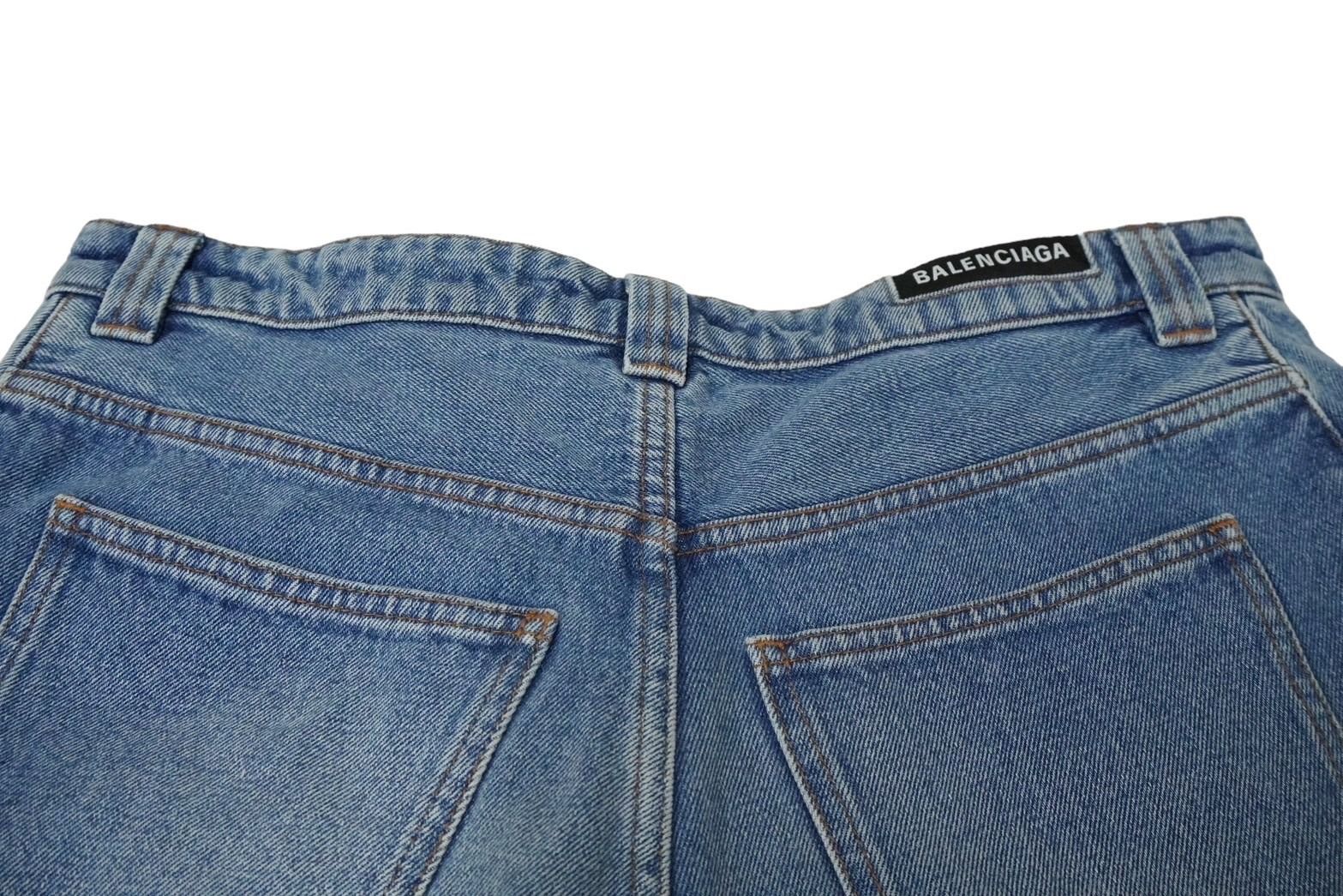 バギーデニムショートパンツ