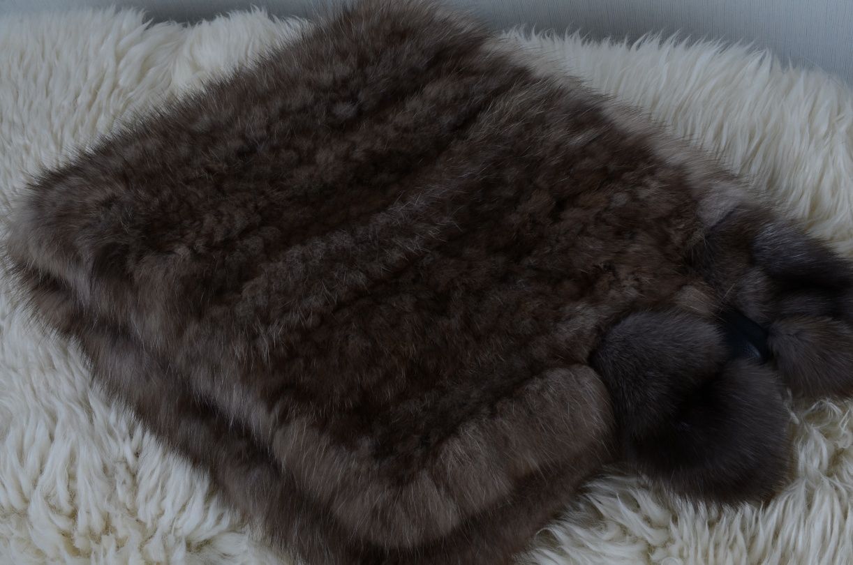 新品限定◆上質なセーブル 編み込みケープ/毛皮リアルファー セーブルファー 限定セーブル 編み込みケープ毛皮リアルファー セーブルファー