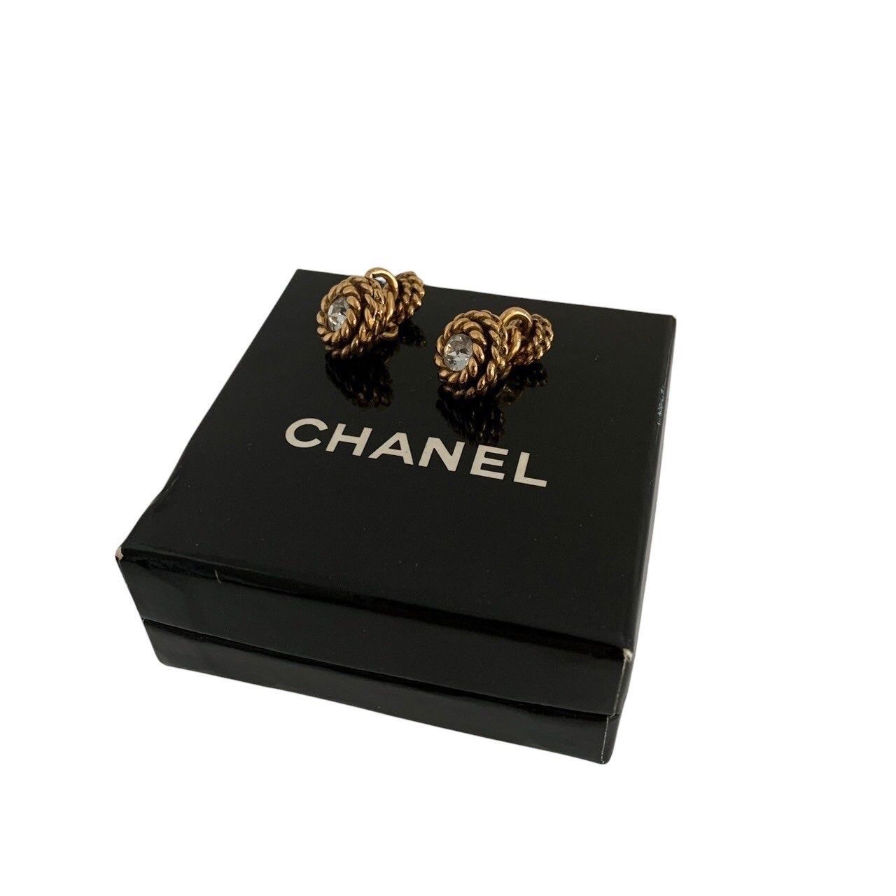 CHANEL シャネル カフスボタン Pre-Owned 1970s ゴールド ライン