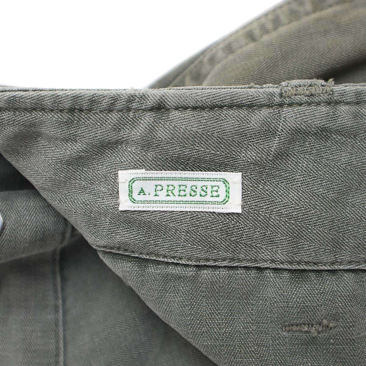 A.PRESSE ア プレッセ 25AW Vintage Utility Pants SAGE 