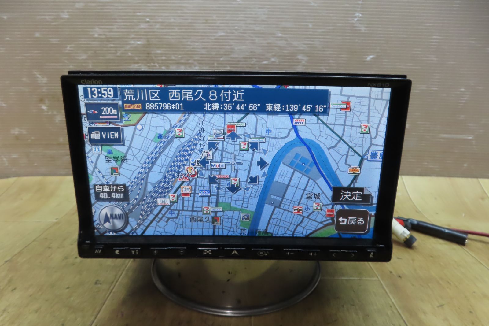 【 新入荷·数量限定】 タッチパネル正常 付 F4260 クラリオン NX810 SDナビ 地図2010年 Bluetooth内蔵 CD DVD再生OK