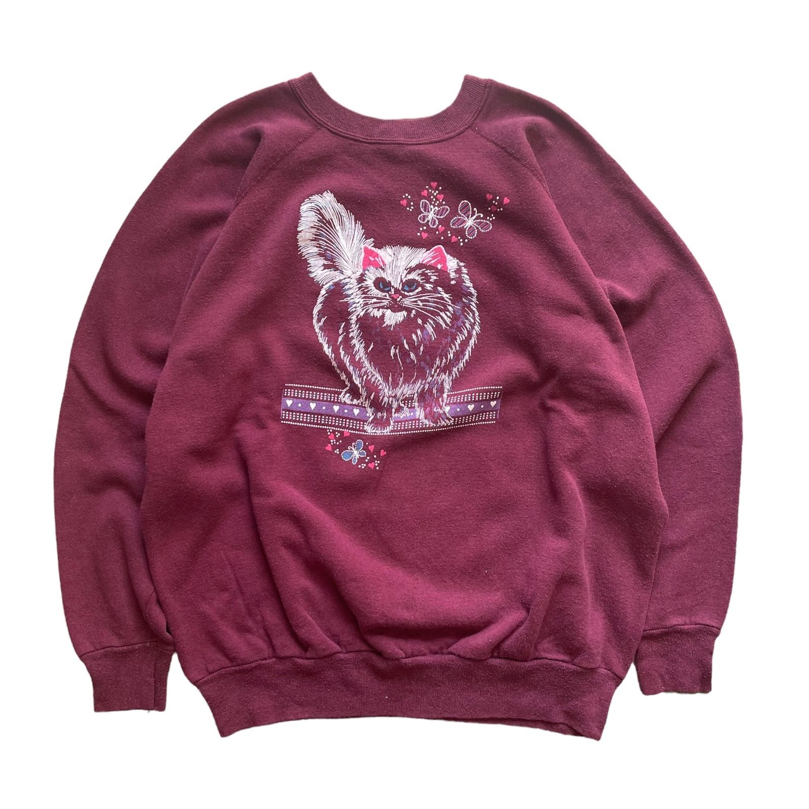 Vintage Cat Sweat 猫 ヴィンテージ スウェット - メルカリ
