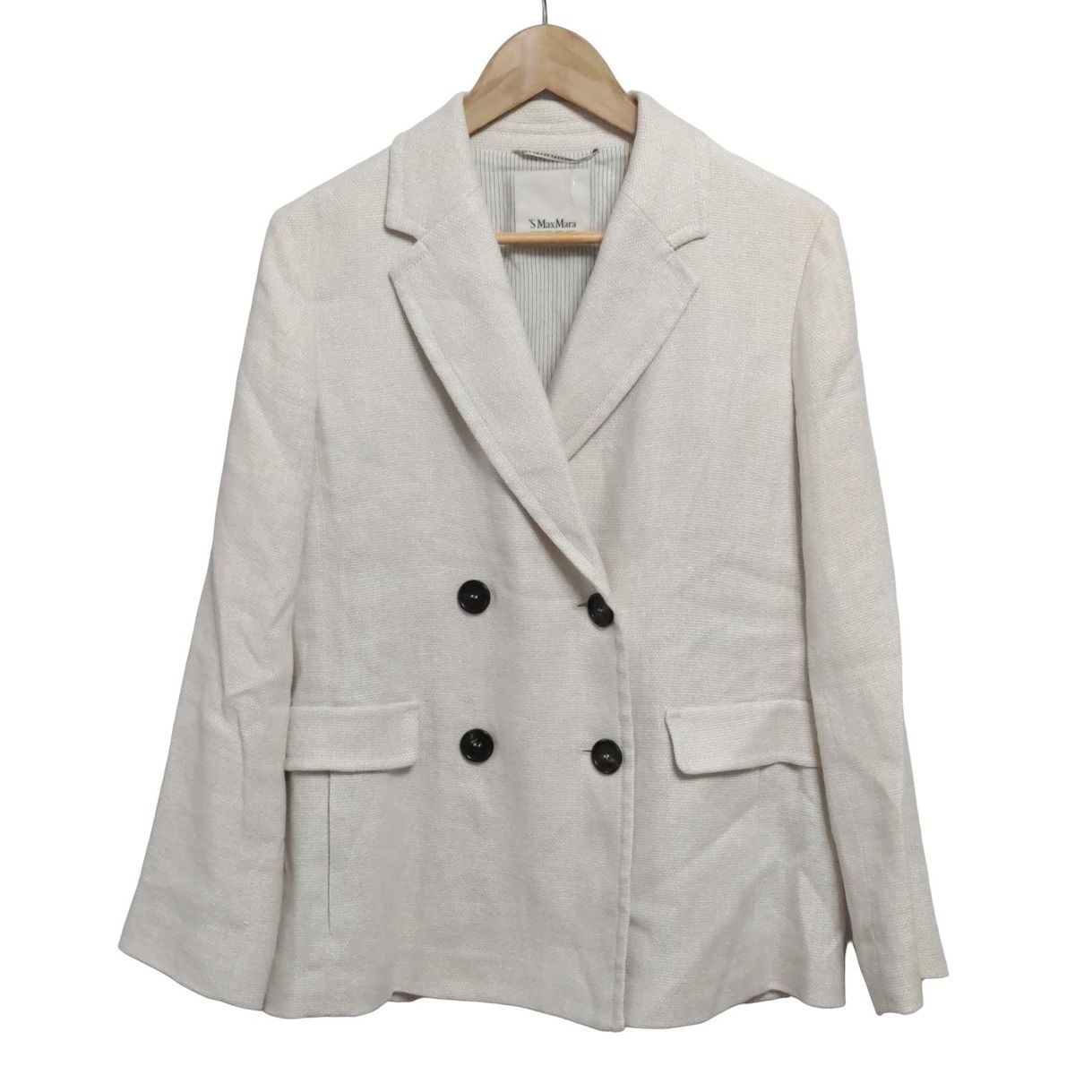 S Max Mara マックスマーラ ジャケット サイズJ 42 レディース - オフホワイト 長袖 ダブル 春