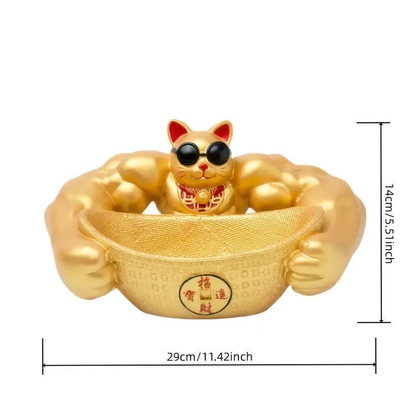 招き猫 貯金箱 財運 金運 ゴールド 招き猫 ネコ 貯金箱 置物 オブジェ