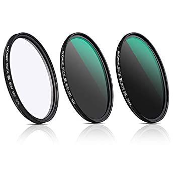 K-F Concept 72mm CPLフィルター ND8フィルター ND64フィルター 3枚セット 18層コーティング 薄 光学ガラス製