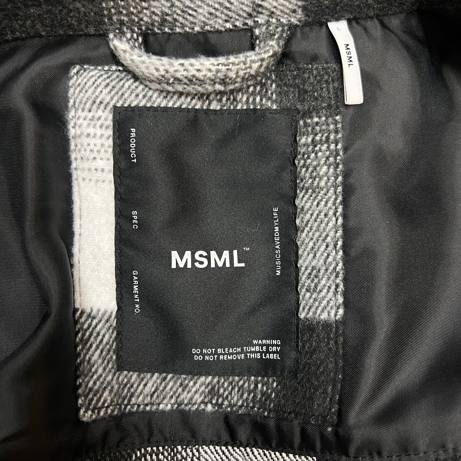 参考上代26400円 MSML CHECK SNAP BUTTON SHIRT チェック