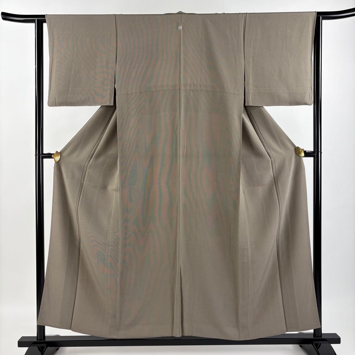 美品 江戸小紋 万筋 薄茶色×白色 身丈160.5cm 裄丈66cm 袷 正絹 美品 江戸小紋 万筋 薄茶色×白色 身丈160.5cm 裄丈66cm 袷 正絹