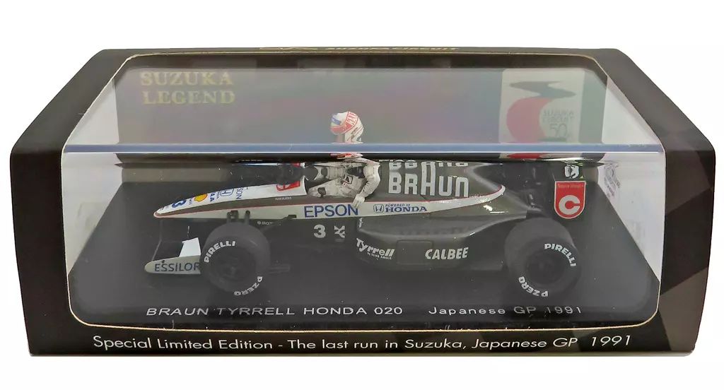 ミニカー 1 43 BRAUN TYRRELL HONDA 020 Japanese GP 1991 Shell 3 グレー×ホワイト SS05