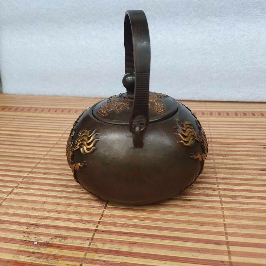 銅 細工 五福字銅壷 茶壺 煎茶器 装飾品 工芸品 置物 銅器 龍鳳茶壺 福字徳利 茶台 置物 装飾品 工芸品 - メルカリ