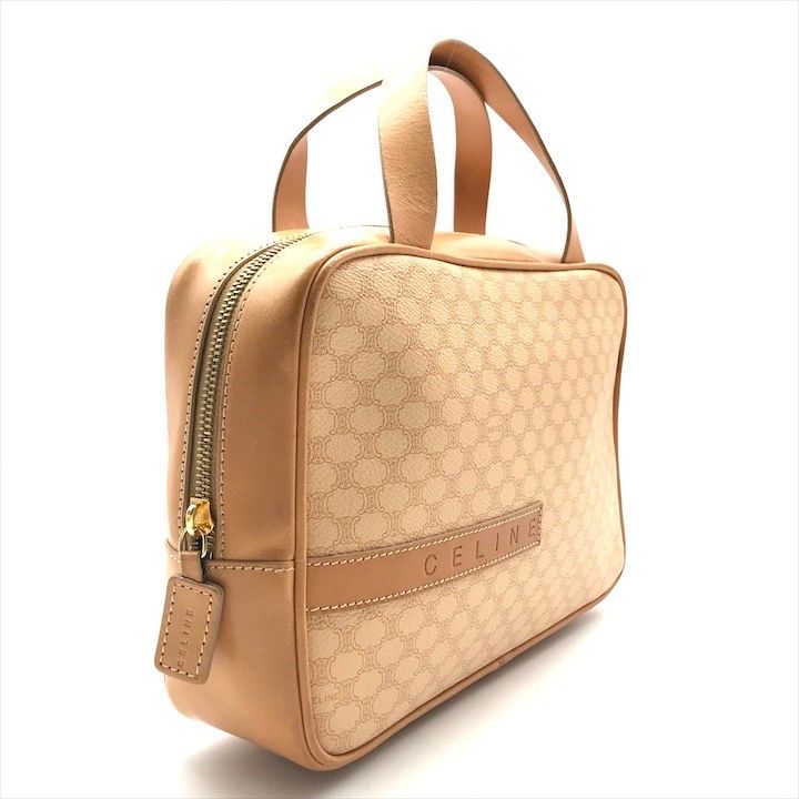 良品 CELINE セリーヌ ヴィンテージ ハンド バッグ マカダム PVC