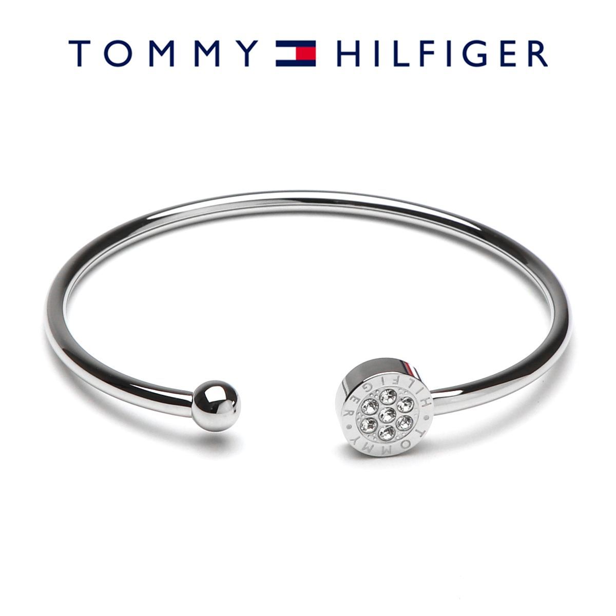 トミーヒルフィガー tommy hilfiger トミー クリスタル バングル 