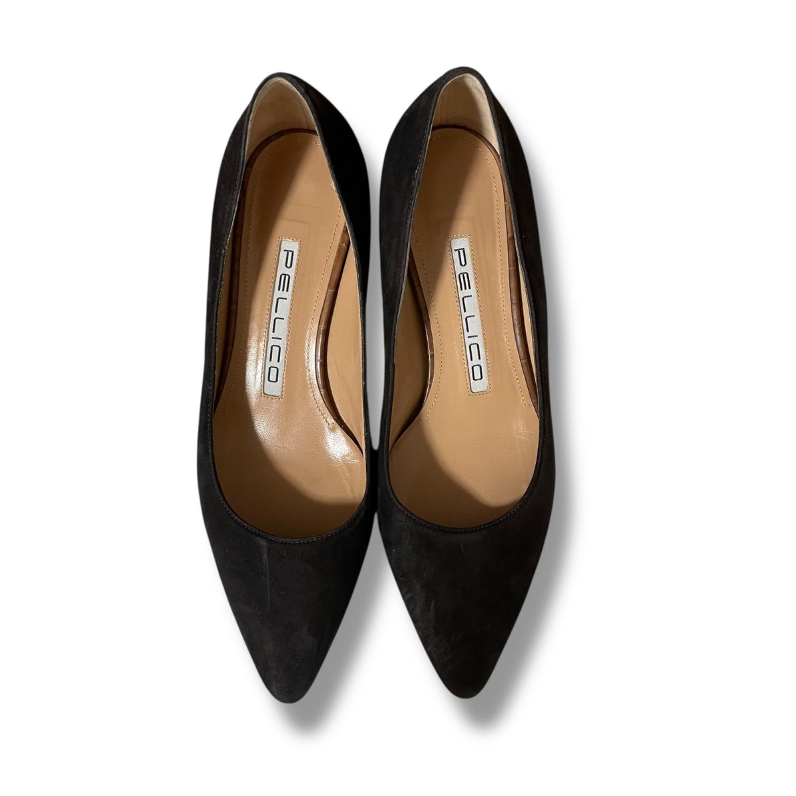 極美品　PELLICO アネッリ　黒　エナメル　パンプス　ポインテッドトゥ 23 PELLICO | アネッリ エナメル パンプス 3.5cm BLACK - アマン