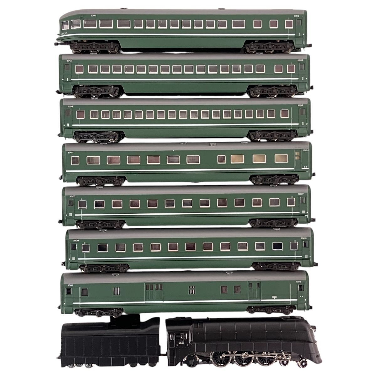 マイクロエース A-8404 満鉄パシナ12 燈火管制改造・あじあ号 8両セット マイクロエース A-8404 ジャンク品 満鉄パシナ12燈火管制改造