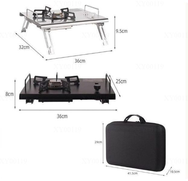 シングルバーナー 折りたたみ式ガスストーブ ブラック 4000W 軽量 キャンプ用カセットストーブ アウトドアストーブ IGT卓上コンロ 調理器具