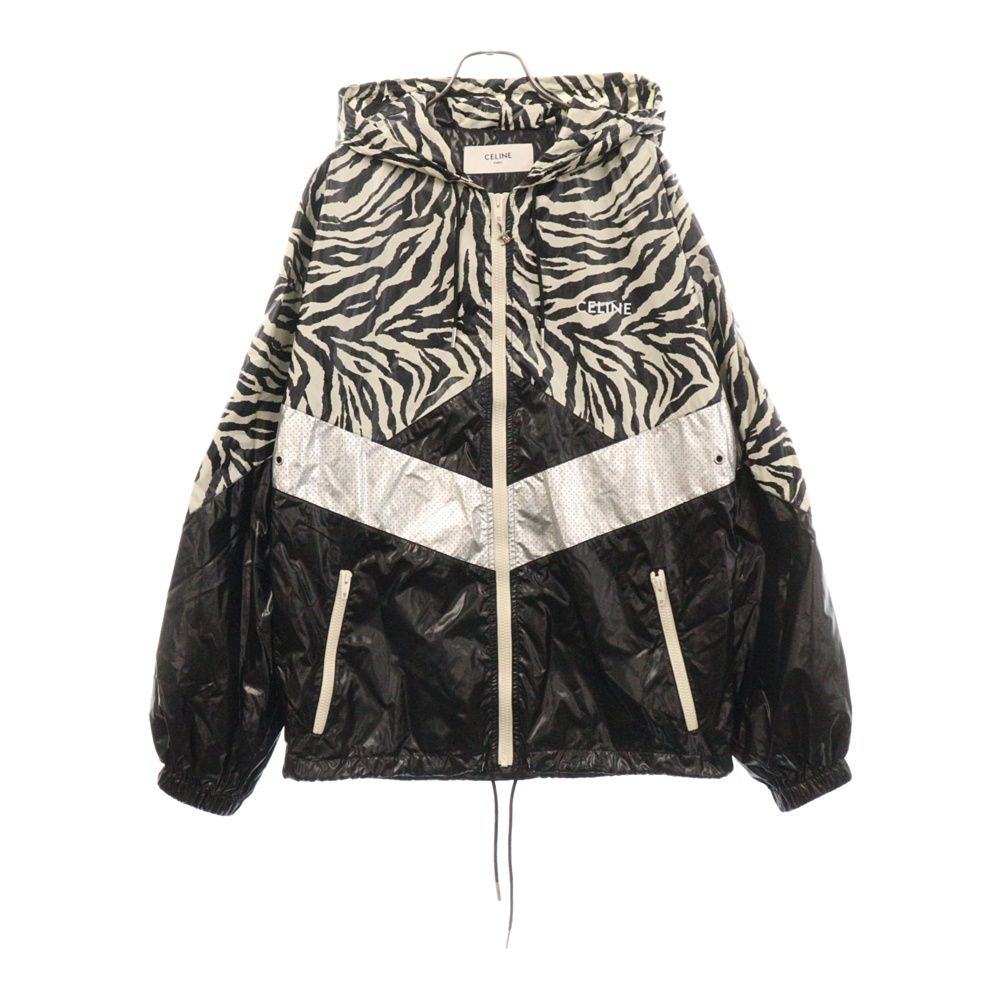 CELINE (セリーヌ) 22SS LOOSE CUT JACKET WITH ZEBRA LOOK AND NYLON COATING ゼブラルック コーティング ナイロン ルーズカット ジャケット ブラック/ホワイト 2W537260Q