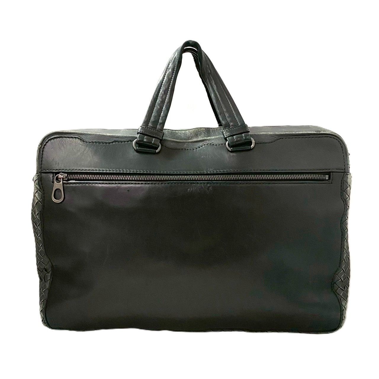 極美品✨ボッテガ トートバッグ イントレチャート レザー 本革 ビジネス 黒 U【BOTTEGA VENETA】イントレチャート ビジネスバッグ レザー