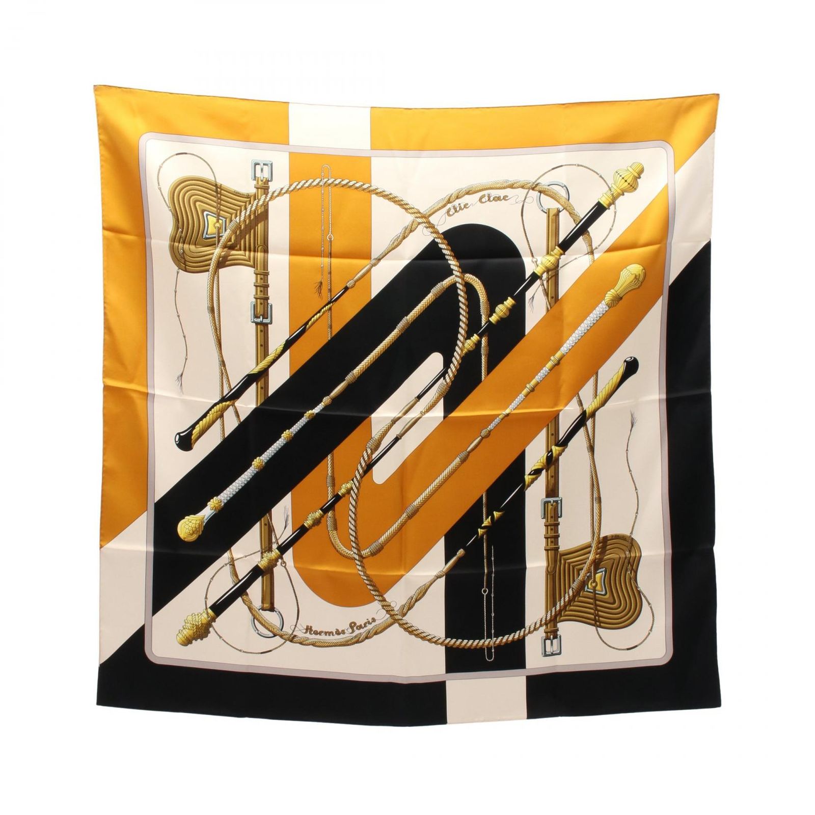 エルメス HERMES スカーフ カレ90 Clic Clac シルク カレ90 レディース Used A