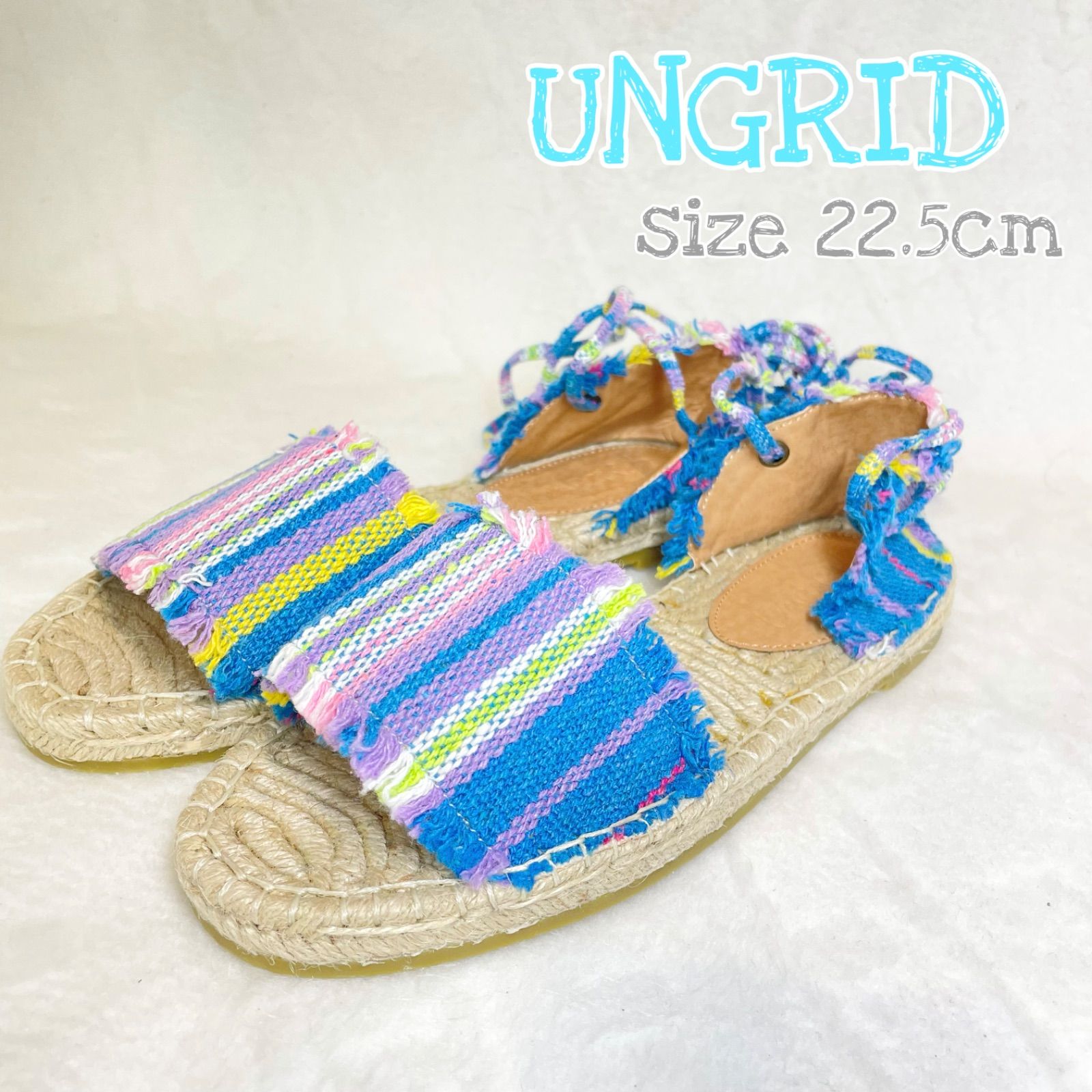 UNGRID アングリッド エスパドリーユ レースアップ サンダル