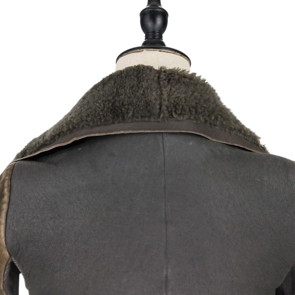 リックオウエンス ムートン ダブルライダース サイズ42 XL ブラック 美