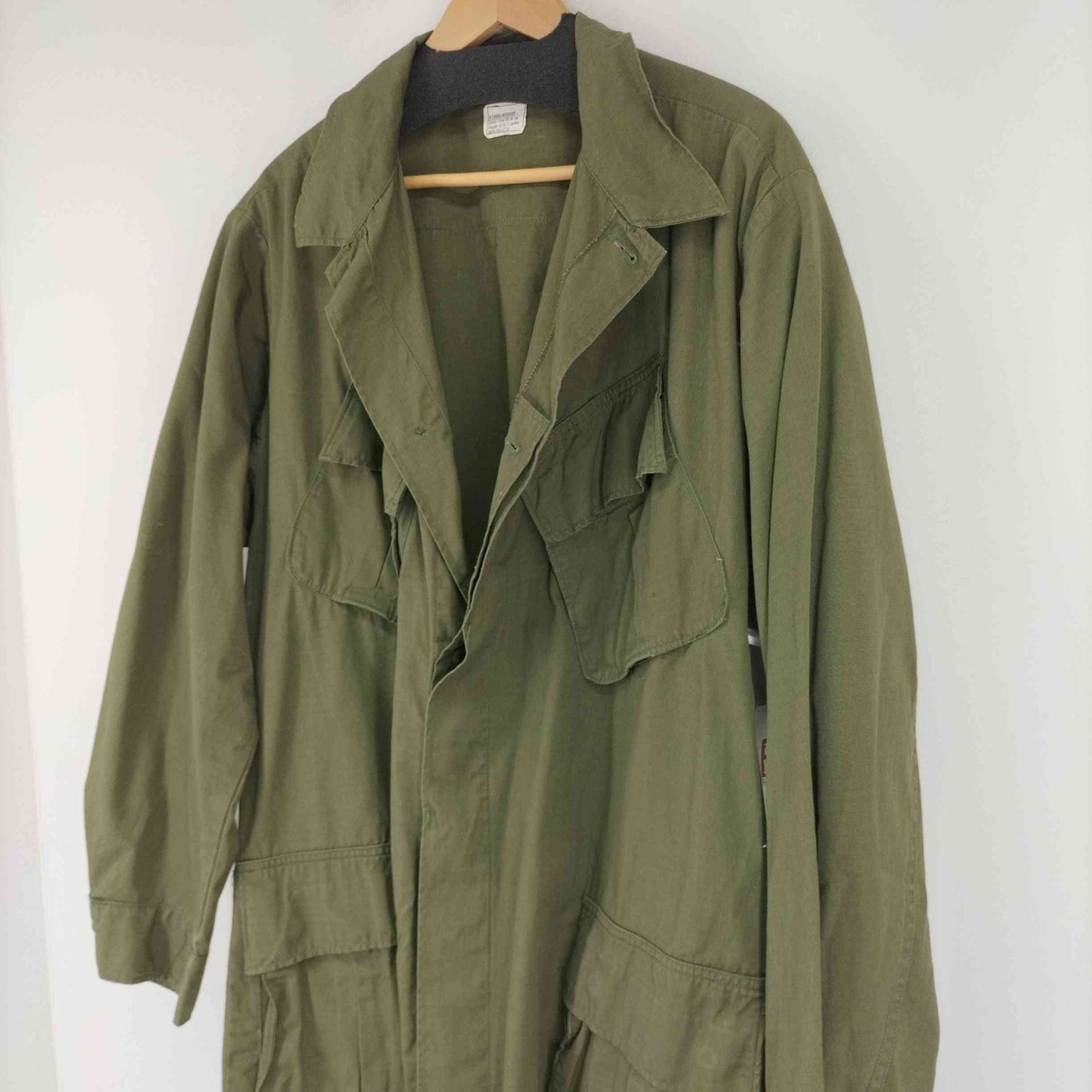 ユーエスアーミー US ARMY 60S ALLEN OVERALL CO社製 69年製 Jungle Fatigue Jacket 4th  ジャングルファティーグ ジャケット リップストップ メンズ X-LARGE