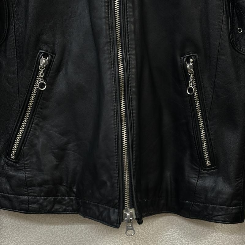 UNITED ARROWS 羊革 シングルライダース レザー ジャケット 黒