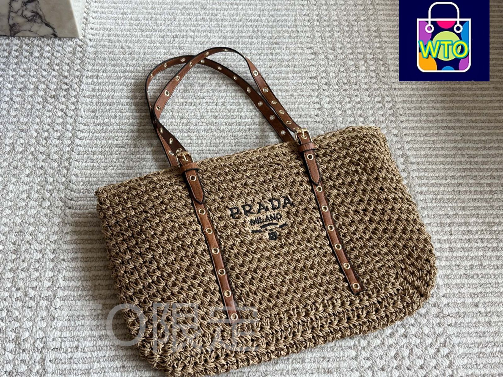 【関税・送料込み】PRADA Straw Handbag 6dbedcbe18e923ea553bfd4750fc04