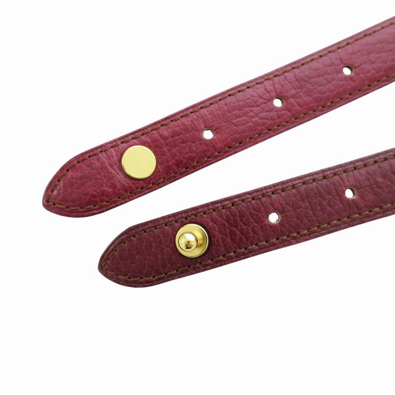 世界的に ベルト マストライン Cartier カルティエ ロゴ 紅 レザー 小物