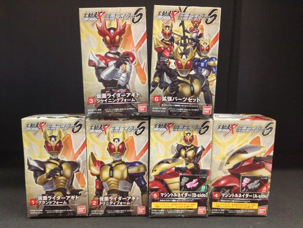 SHODO-X 仮面ライダー6 6種 アギト マシントルネイダー トリニティ 食