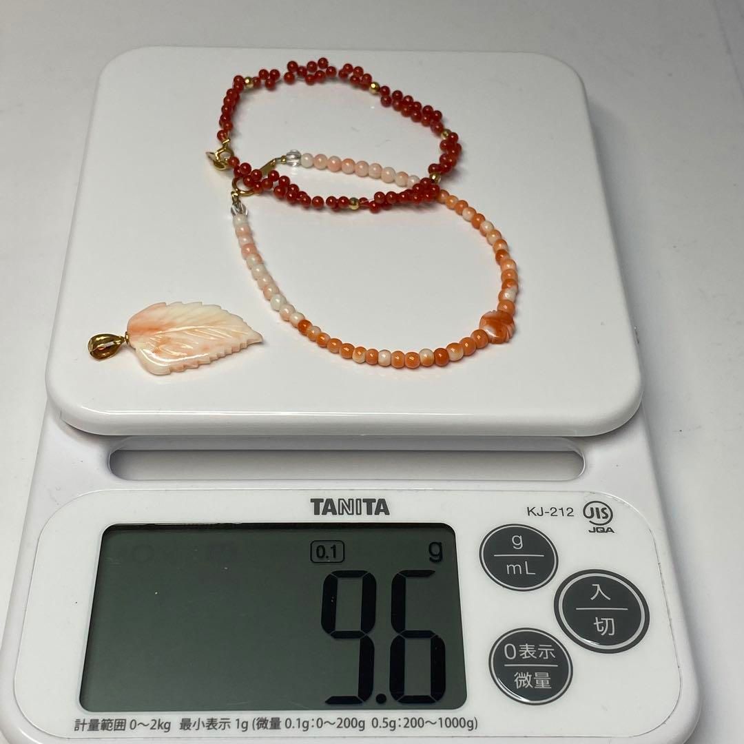 同梱赤丸2点のみ　K18刻印　珊瑚ネックレス　3点　東H6-0502ア13 同梱赤丸2点のみ K18刻印 珊瑚ネックレス 3点 東H6-0502ア13 楽天市場