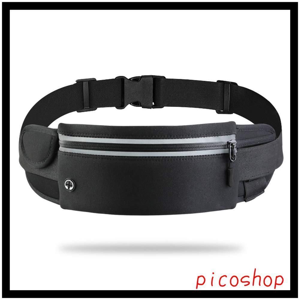 [AOY] ランニング ポーチ【揺れない・防水／防汗】ウエストポーチ・水筒ポーチ付き・ベルトが調整可能・イヤホンホール付き・大容量・軽量・スマホ対応・夜間活動・ウエストベルト・登山