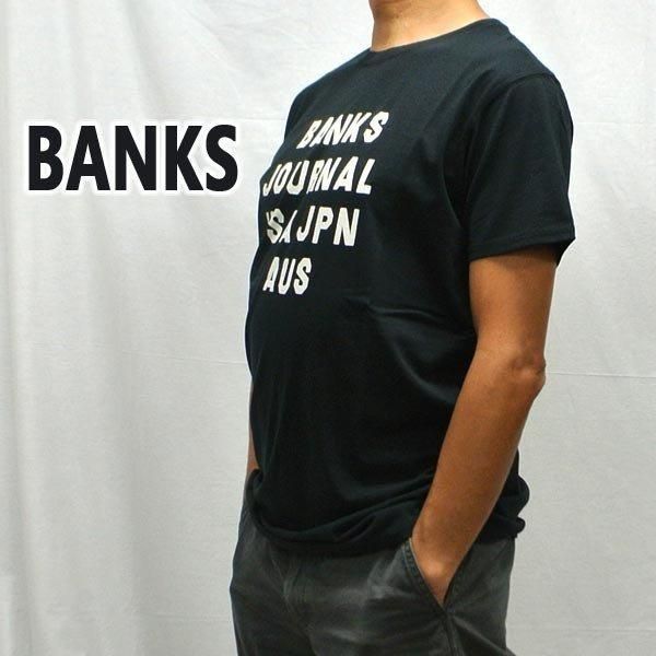 値下げしました！BANKS/バンクス HEMISPHERE DIRTY BLACK メンズ S/S TEE 半袖 プリント Tシャツ [返品、交換及びキャンセル不可] WTS0407　メール便対応