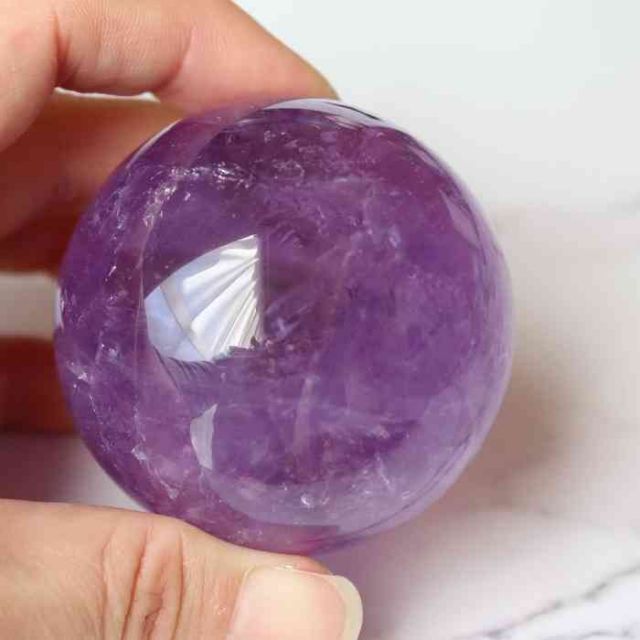 アメトリン 丸玉 スフィア 51～52mm 1個 アメジスト シトリン 紫黄水晶
