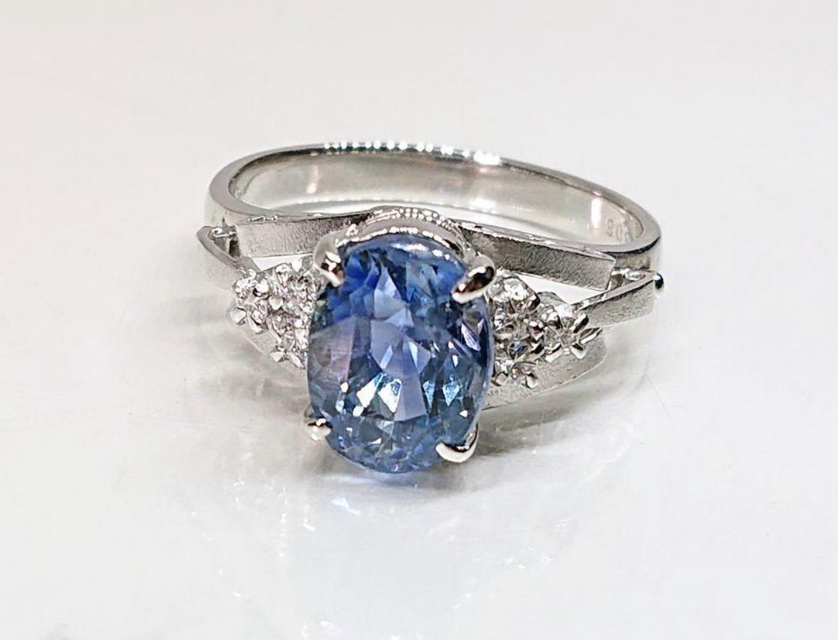 GIA 天然 ノンヒート 非加熱 ブルー サファイア 指輪 リング - メルカリ