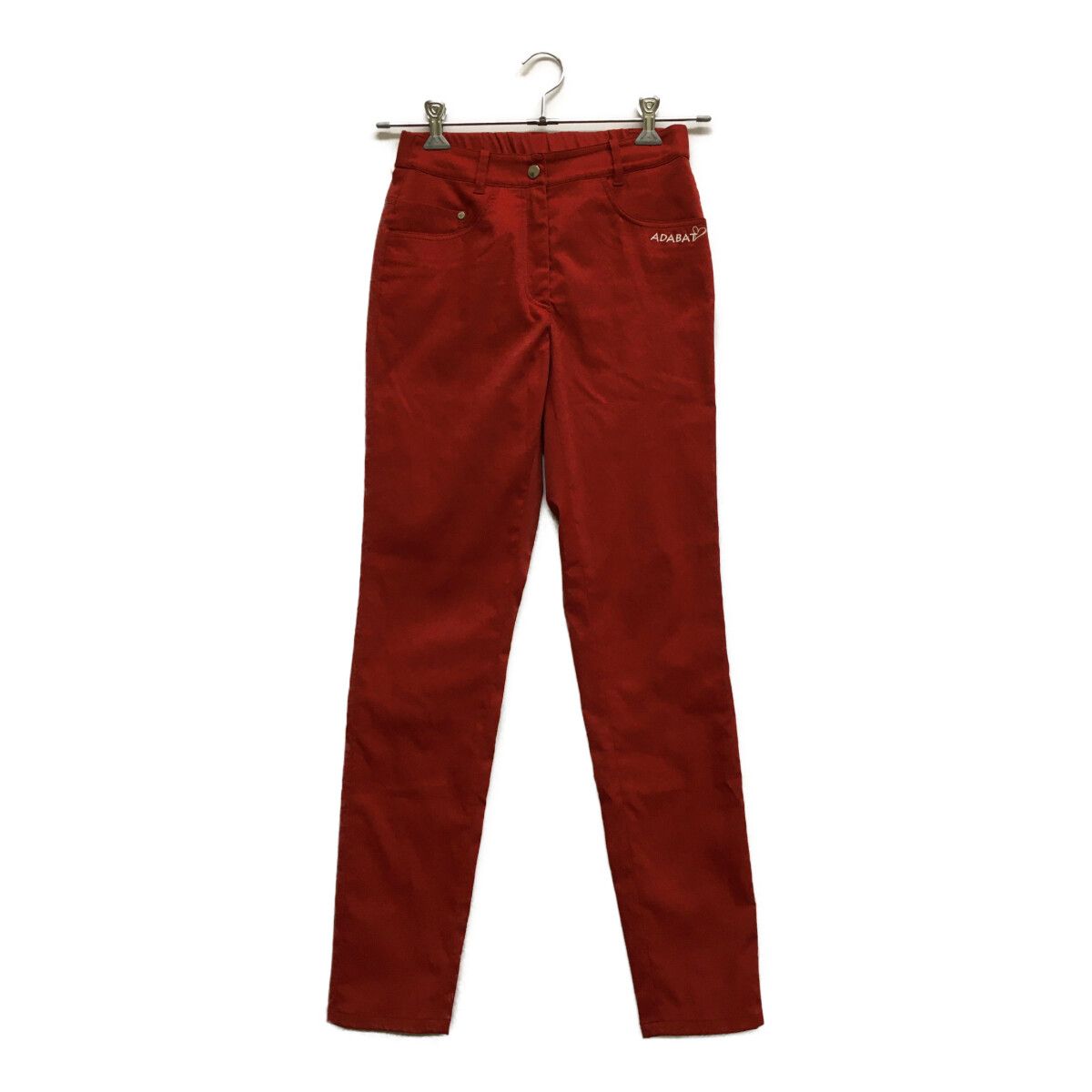中古 レディース アダバット adabat パンツ 36(S) 赤 レッド ストレッチ