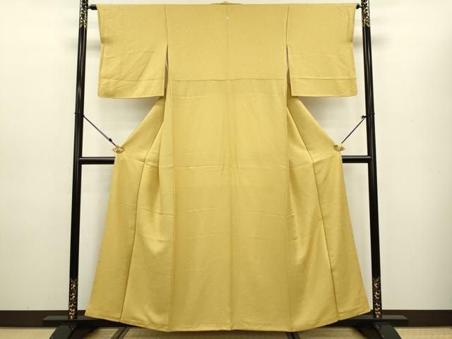 平和屋着物○上質な色無地 南天地紋 蘇芳色 正絹 逸品 AABA0087zg