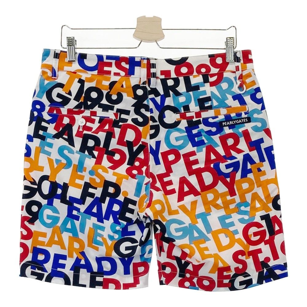 パーリーゲイツ/Pearly Gates 白ハーフパンツ PEARLY GATES パーリーゲイツ ハーフパンツ 白 麻混 ウエスト裏