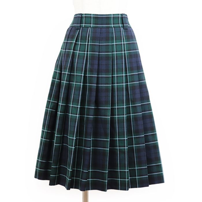 美品】ミュウ ミュウ 22年製 ブラックウォッチ チェック柄 プリーツ  