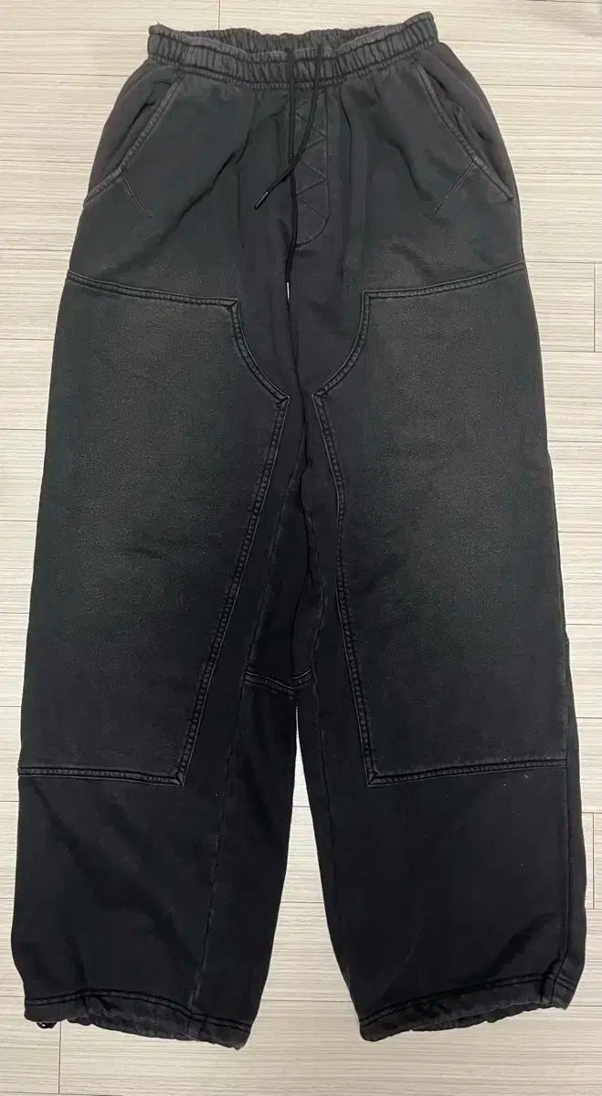 2 孵化室 vtg ダブルニー スウェット ウォッシュド 黒