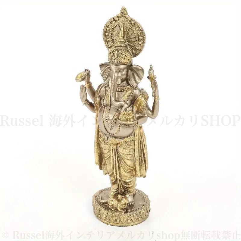 ゴールド 仏 ガネーシャ ゴールド 金 ガーネシア オブジェ 置物 開運